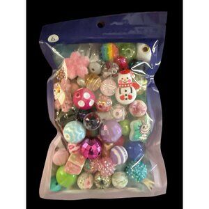 Lot Of 55+ Beads, Focals, & Spacers For Beadable Pens